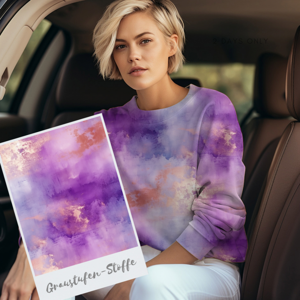 Mermaid Grunge  Eigenproduktion von Graustufen-Stoffe